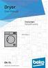 Dryer. User Manual EN EL. Στεγνωτήριο Εγχειρίδιο χρήσης DPU 8360 X _EN/