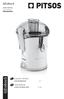GJE0800S ΑΠΟΧΥΜΩΤΗΣ. juice extractor GJE0800S ΟΔΗΓΙΕΣ ΧΡΗΣΗΣ ΑΠΟΧΥΜΩΤΗΣ USER MANUAL JUICE EXTRACTOR