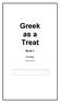Greek as a Treat. Book 1. R C Bass