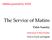 The Service of Matins