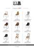 Καρέκλες 2017 CHAISE. Métal brossé et cuir marron κωδικός: CAMP-CHA00 Διαστάσεις: 45 Χ 45 X 85 CHAISE