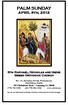 PALM SUNDAY. APRIL 8th, Sts. Raphael, Nicholas and Irene Greek Orthodox Church