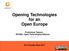 Opening Technologies for an Open Europe