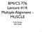 BMI/CS 776 Lecture #14: Multiple Alignment - MUSCLE. Colin Dewey