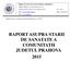 RAPORT ASUPRA STARII DE SANATATE A COMUNITATII JUDETUL PRAHOVA 2015