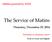 The Service of Matins