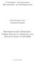 University of Ioannina Department of Mathematics. Representation Dimension, Cohen-Macaulay Modules and Triangulated Categories