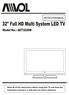 32 Full HD Multi System LED TV. Model No.: AET3220M