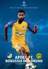 APOEL FC OFFICIAL MATCH PROGRAMME APOEL FC. Matchd ay 3 BORUSSIA DORTMUND 17 OCTOBER 2017 GSP 21:45