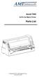 Accel Pin Dot Matrix Printer. Parts List. September 2012, AMT Datasouth Corp. Document # pg. 0