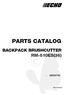PARTS CATALOG BACKPACK BRUSHCUTTER RM-510ES(36)