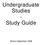 Undergraduate Studies - Study Guide