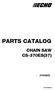 PARTS CATALOG CHAIN SAW CS-370ES(37) CS-370ES(37)