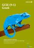 GCSE (9-1) Greek. Sample Assessment Materials