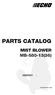 PARTS CATALOG MIST BLOWER MB (36)