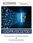 GDPR/ISO GDPR & SECURITY CONSULTING SERVICES By Cosmos Business Systems