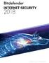 Bitdefender Internet Security 2018 Οδηγίες χρήστη