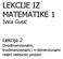 LEKCIJE IZ MATEMATIKE 1