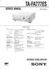 TA-FA777ES SERVICE MANUAL INTEGRATED STEREO AMPLIFIER. AEP Model SPECIFICATIONS MICROFILM