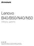 Lenovo B40/B50/N40/N50