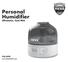 Personal Humidifier. Ultrasonic, Cool Mist. VUL505E