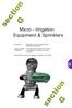Micro - Irrigation Equipment & Sprinklers