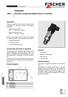 Datasheet * * Remotely Configurable Digital Pressure Transmitter. Application. Construction and mode of operation. Features.