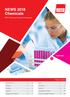 NEWS 2018 Chemicals. Chemicals. NEW Products and Programme Extensions. Table of contents