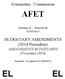 Committee / Commission AFET. Meeting of / Réunion du 02/09/2013. BUDGETARY AMENDMENTS (2014 Procedure) AMENDEMENTS BUDGÉTAIRES (Procédure 2014)