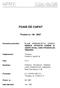 FOAIE DE CAPAT. Proiect nr.: 56 / 2007