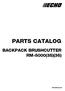 PARTS CATALOG BACKPACK BRUSHCUTTER RM-5000(35)(36) RM-5000(35)(36)