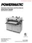 Operating Instructions and Parts Manual Dual Drum Sander Models DDS-225 and DDS-237