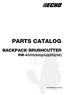 PARTS CATALOG. BACKPACK BRUSHCUTTER RM-4000(6digits)(35)(36) RM-4000(6digits)(35)(36)
