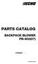 PARTS CATALOG BACKPACK BLOWER PB-500(37)