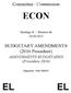 Committee / Commission ECON. Meeting of / Réunion du 03/09/2015. BUDGETARY AMENDMENTS (2016 Procedure) AMENDEMENTS BUDGÉTAIRES (Procédure 2016)