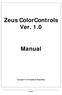 Zeus ColorControls Ver Manual
