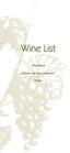 Wine List. The Wine. reveals the true character! Plato