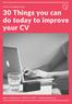 30 Things you can do today to improve your CV